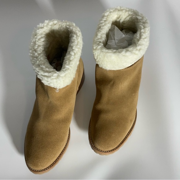 Jack Rogers Women’s Stella Suede Sherpa Oak Color Boot Size 8.0; Made in Mexico - Picture 9 of 16